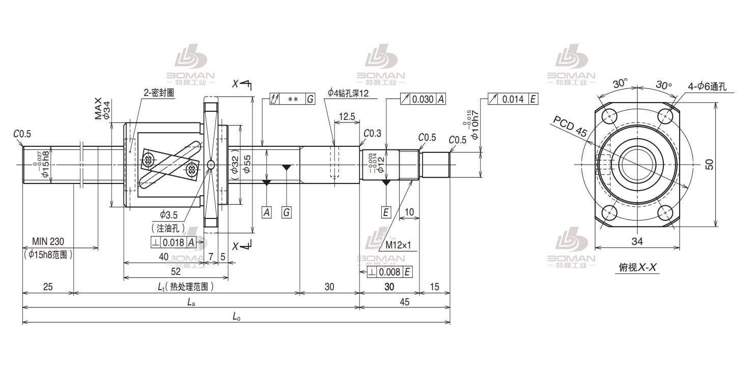 NSK VFA1510C7S-1000单螺杆尾料(全螺纹625/625)-VFA外循环C7品