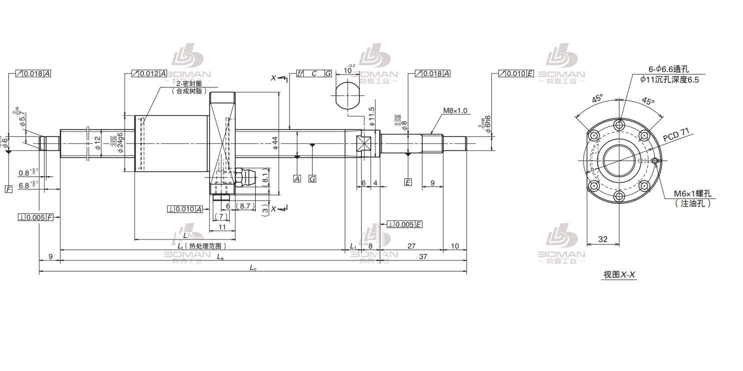 W3202SA-2Z-C5Z5-轴端完成品滚珠丝杠