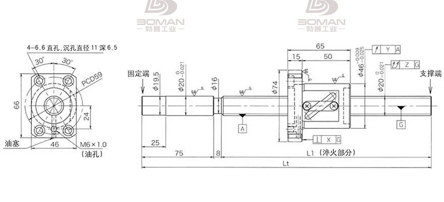 KURODA GG2010DS-BALR-0605A 黑田精工丝杆规格说明