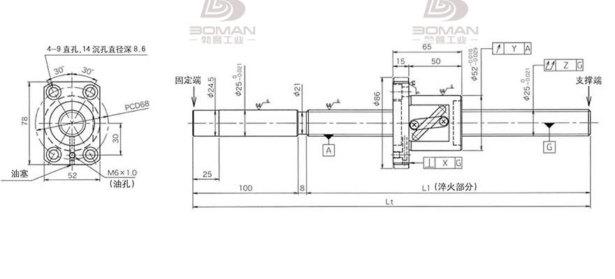 KURODA GG2510DS-BALR-1520A 黑田丝杆替换尺寸视频