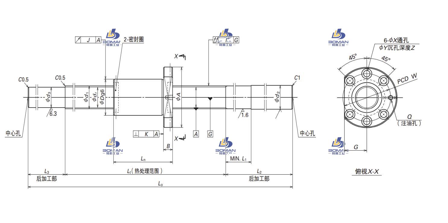 W3207SS-3ZY-C5Z10-NSK MS系列滚珠丝杠